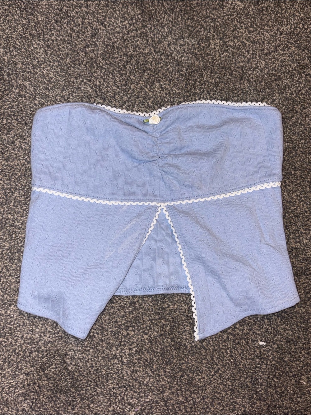 Light Blue tube top with slit